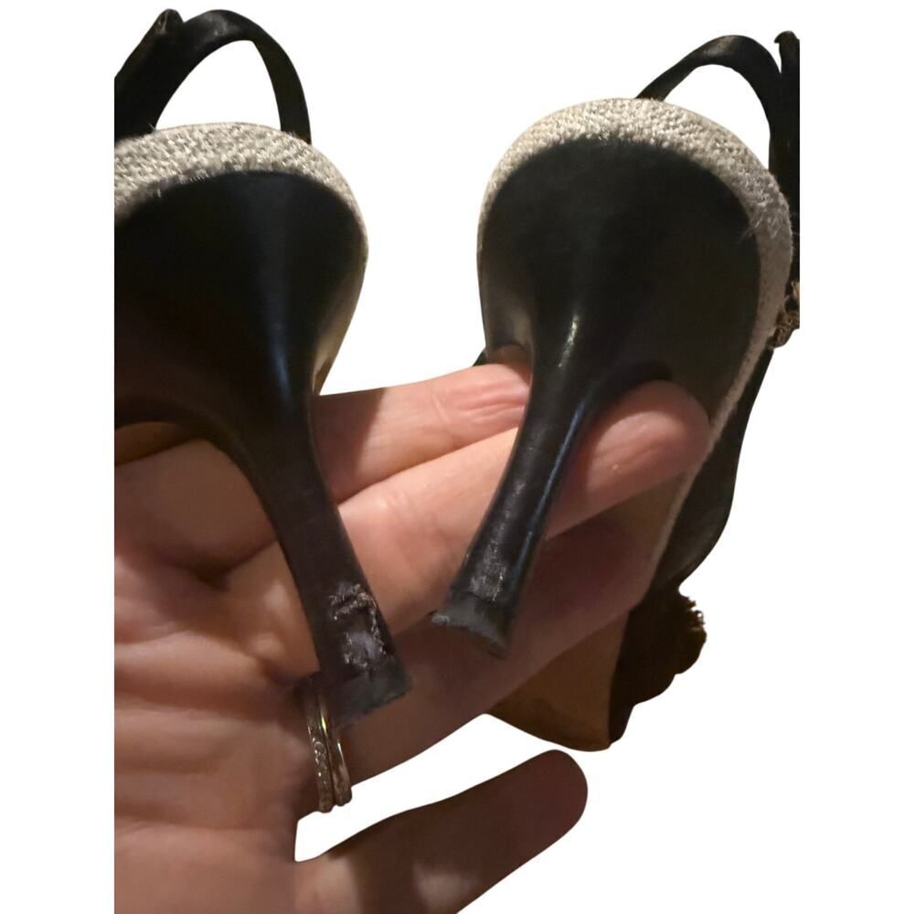 Tory Burch Penelope Black Slingback Heels Sz. 6.5 - Picture 8 of 8
